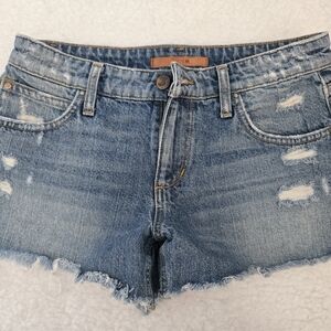 Joe's Jeans Distressed Blue Denim Short Shorts Size 25